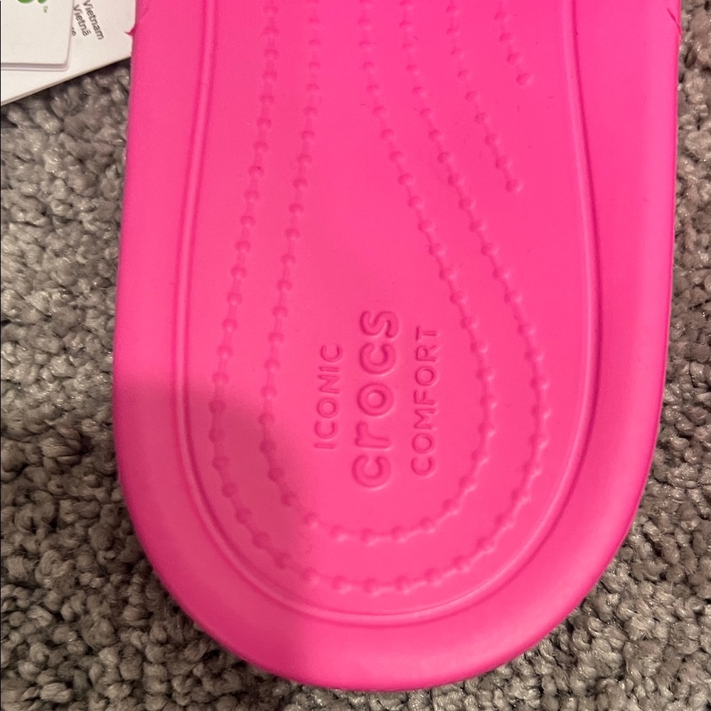 CROCS Kandee Slide- Pink Women's Sandals size 7 - Picture 2 of 15